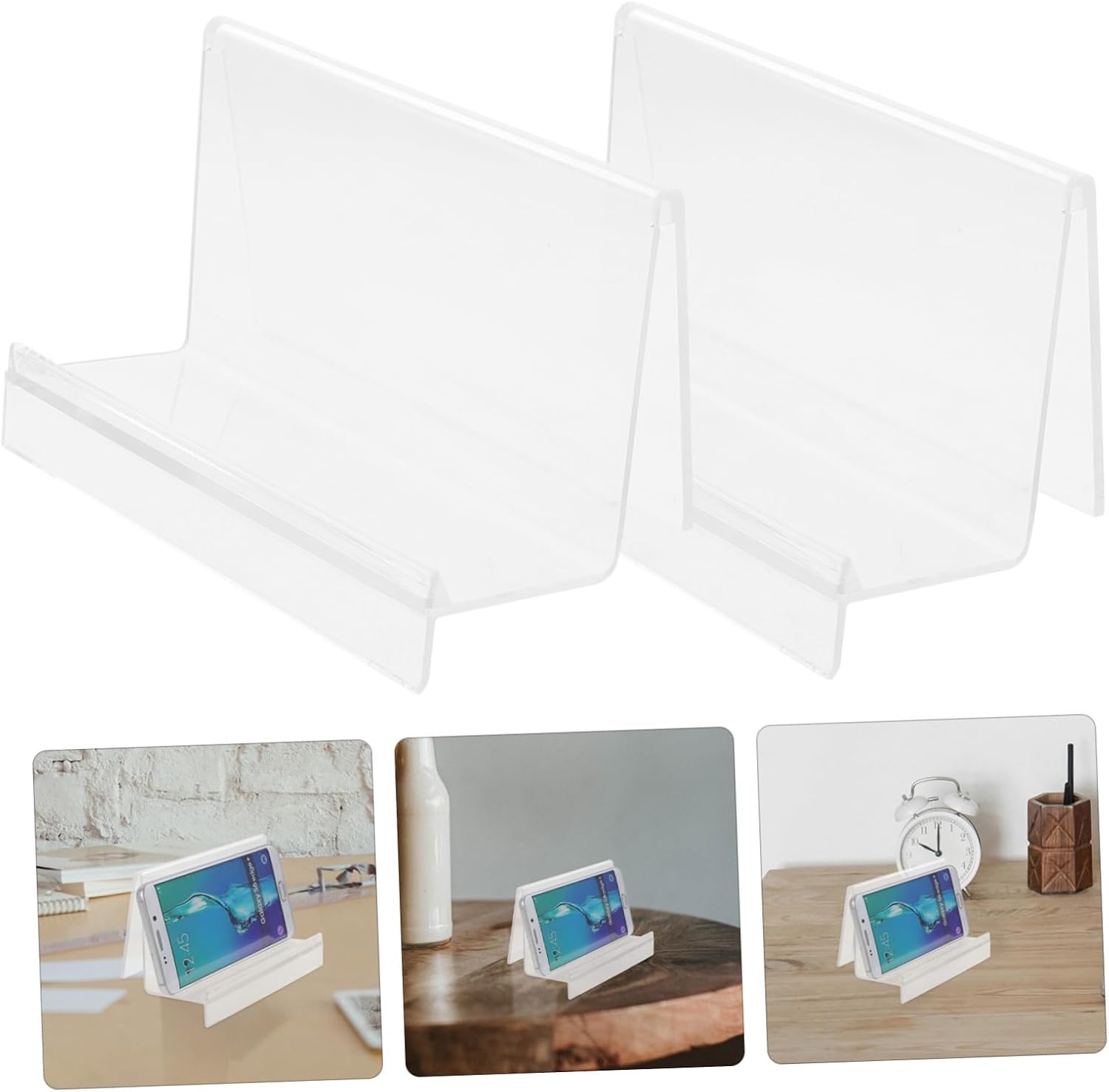 6pcs Wallet Display Stand Mobile Phone and Cosmetic Organizer for Retail Shelf for Beauty Salons Supermarkets and Home