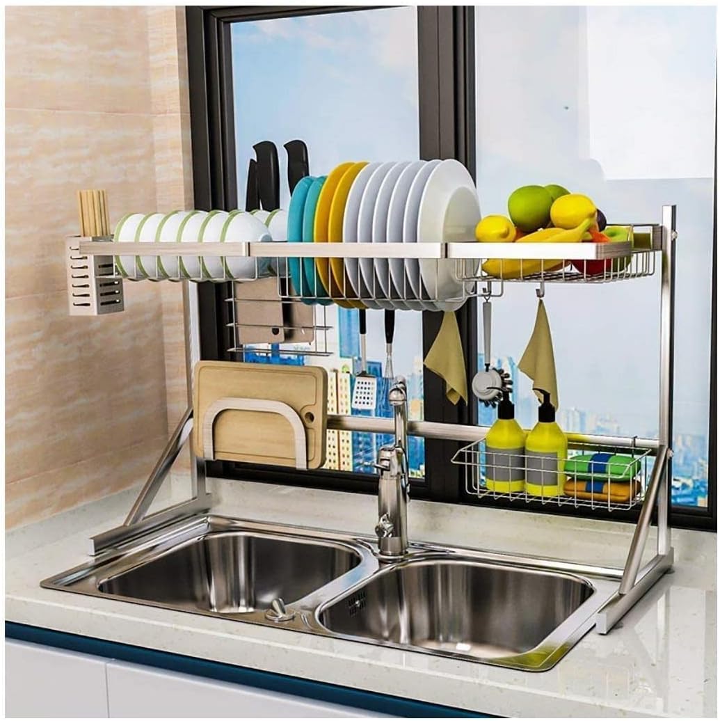 Dish Rack Kitchen Rack Stainless Steel Kitchen Sink Drain Rack Dish Rack,