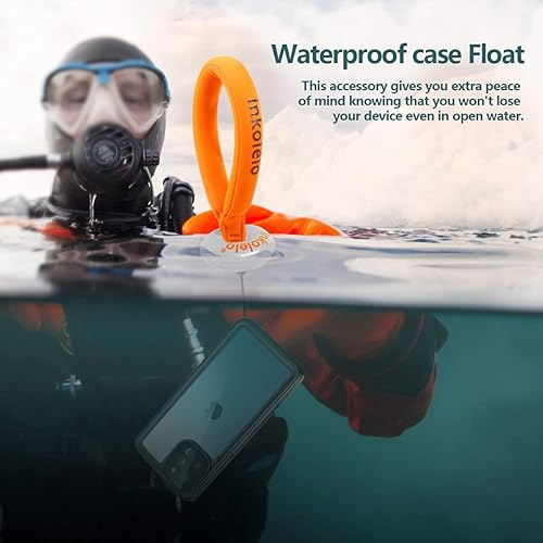 Miniatura 4 de inkolelo Funda impermeable compatible con iPhone 12 Pro Max, protector de pantalla integrado de cuerpo completo con correa flotante, funda