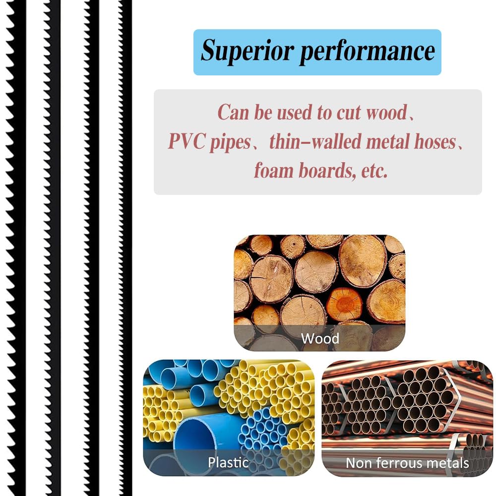 RHQFDM 24 Pieces Carbon Steel Fine Cut Straight-Tooth Saw Blade,10/15/18/24 Pinned Scroll Saw Blades Set,Scroll Saw Accessories for Woodworking,Specialty Saw Blades for DIY Craft Projects(Black) - Image 2