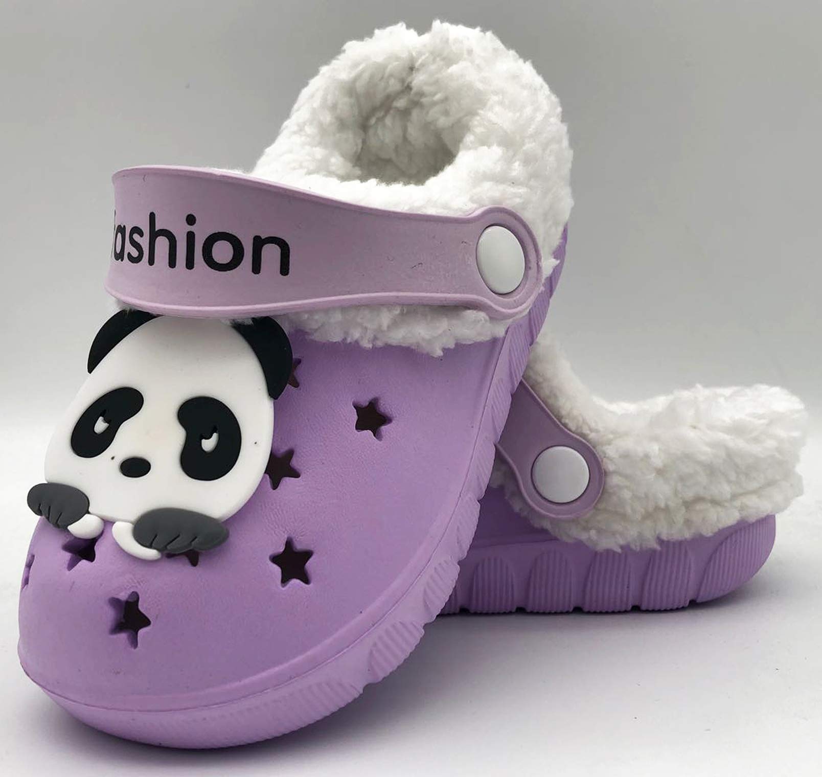 Vorgelen Bambini Invernali Zoccoli e Sabot Ragazzi Morbide Pelliccia Pantofole Ragazze Caldo Casa Ciabatte Antiscivolo Confortevole Scarpe da Giardino All'aperto/Interno 18.5-32 EU