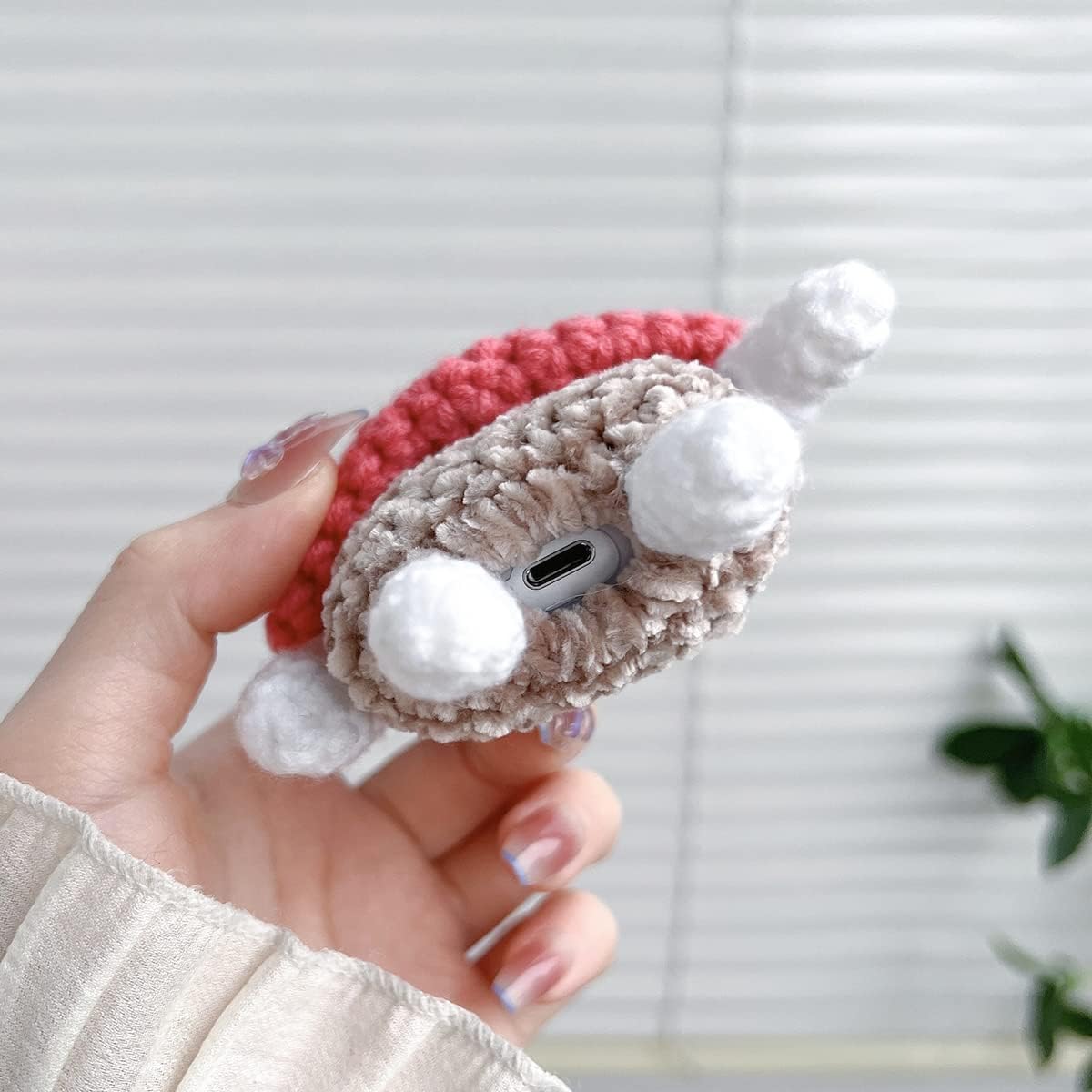 Yatchen Plush Case for AirPods 3,Kawaii Cute 3D Cartoon Fur Sausage Mouth Frog Funny for AirPods 3rd Generation Cover with Keychain Protective Case Women Girls image 4