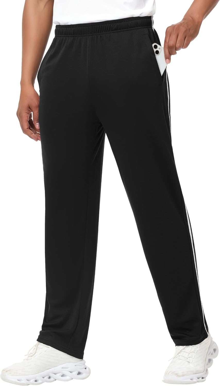 Zoofly Mens Track Pants Athletic Sports Pants Lightweight Breathable Workout Gym Running Sweatpants