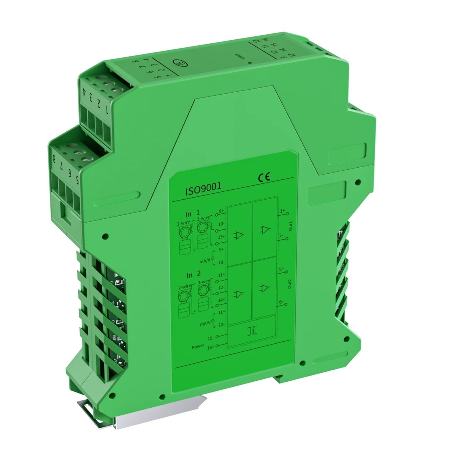 Transmisor de voltaje de corriente CC de 0-10V a 4-20mA para eliminar interferencias en PLC