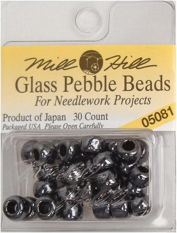 Mill HillGlass Pebble Beads, Black Forest