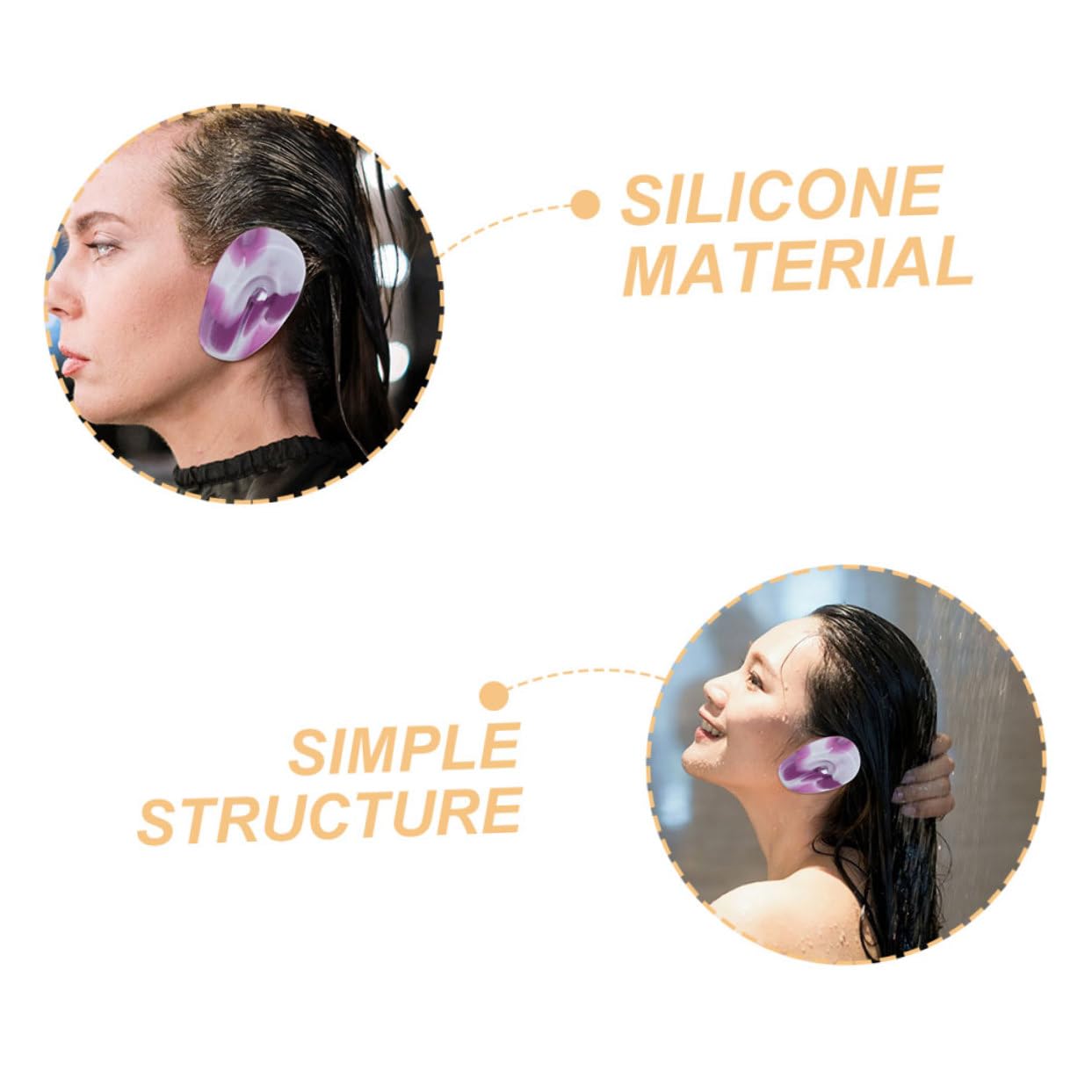 FOMIYES 12 Pares orejeras para teñir el cabello cubre orejas tinte de oreja protector auditivo auditivos ear buds cubre oídos reutilizables protector de orejas gel de sílice