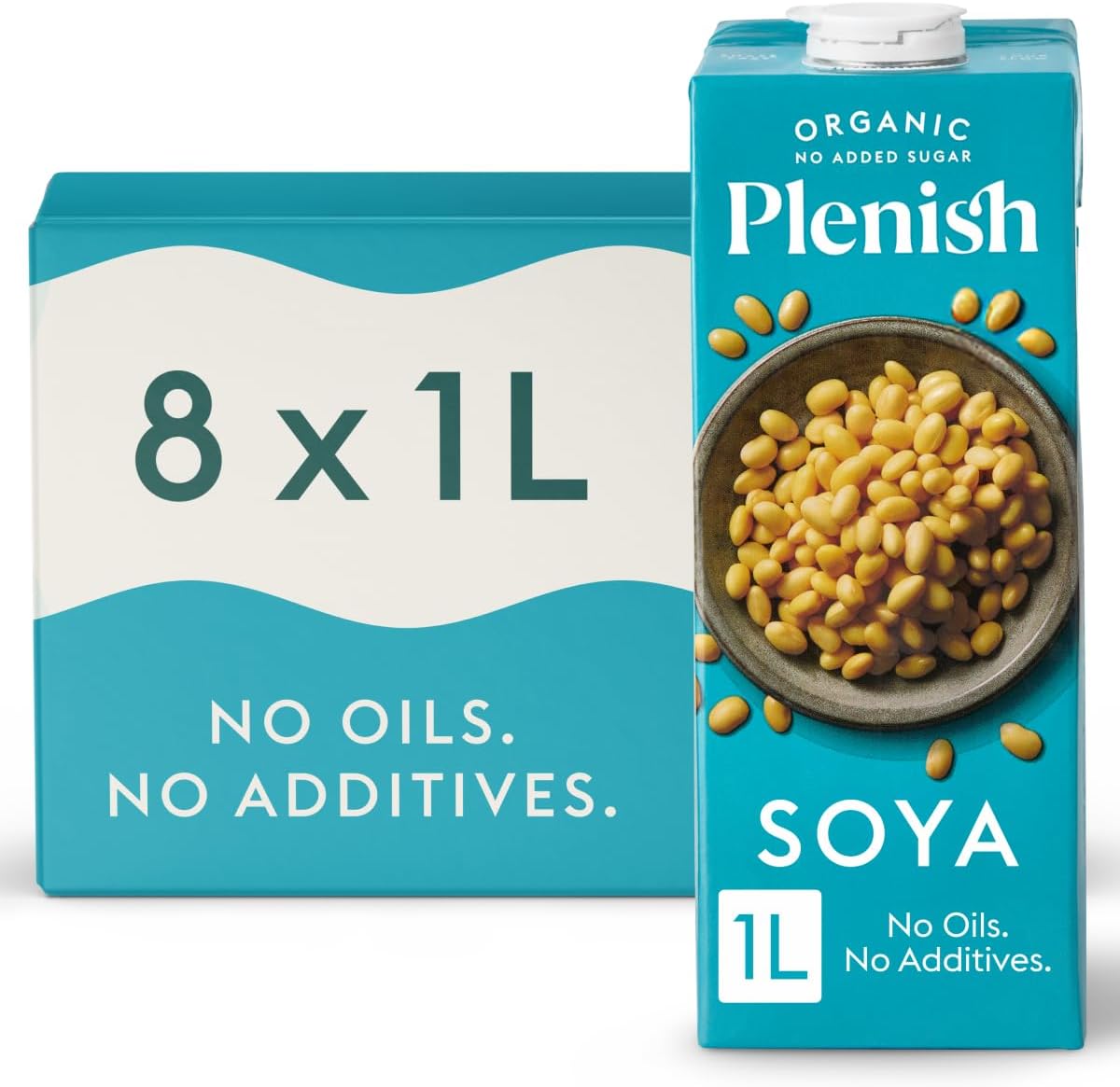 Organic Unsweetened Soya Milk 1L Carton (pack of 8)