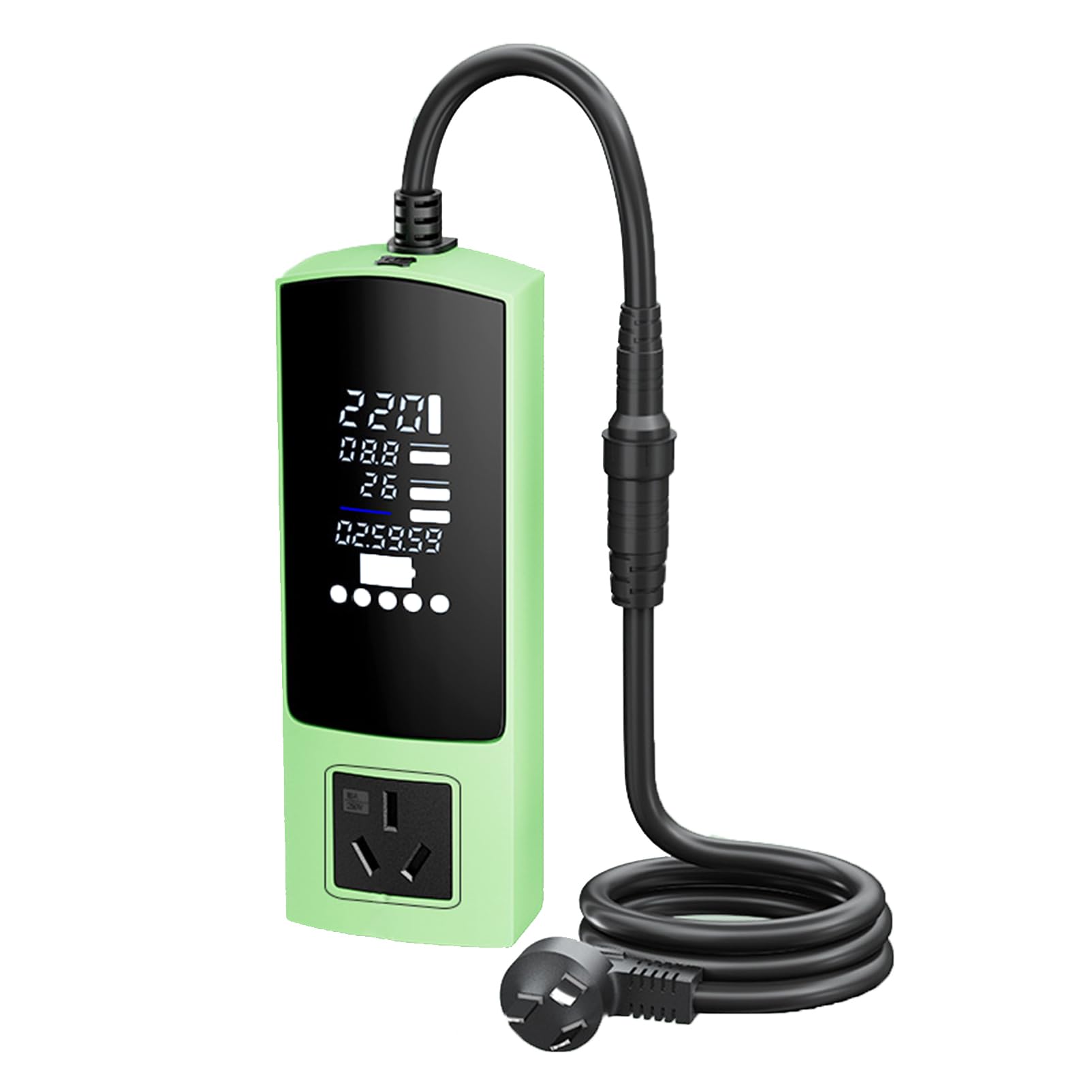 Cargador Coche Electrico Energía Protector Adaptadores Pantalla Digital Controlable contra Sobrecargas Carga Completa y Corte Automático de Energía 220V