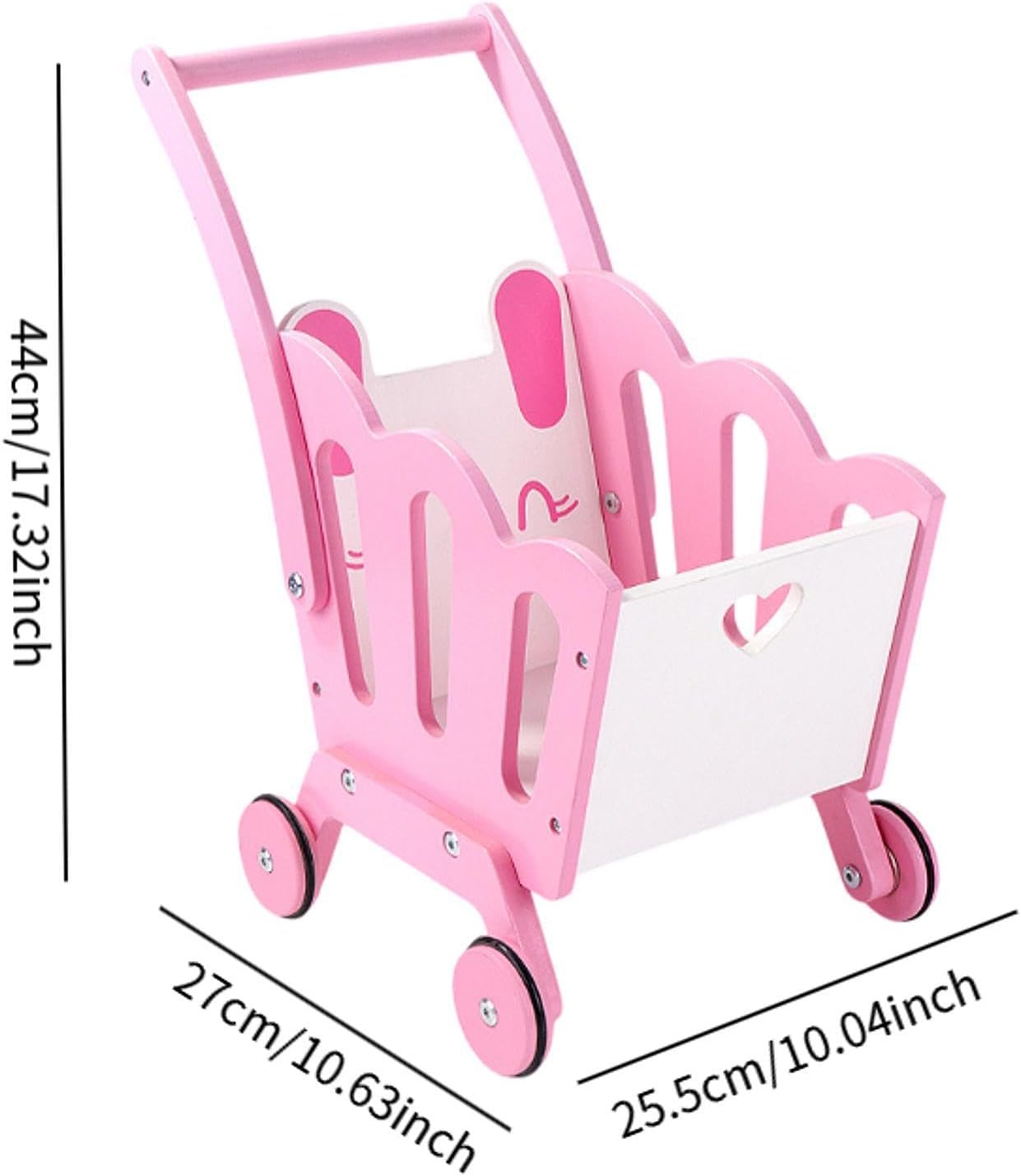 Children's Grocery Shopping Cart Toy for Activities, Pink