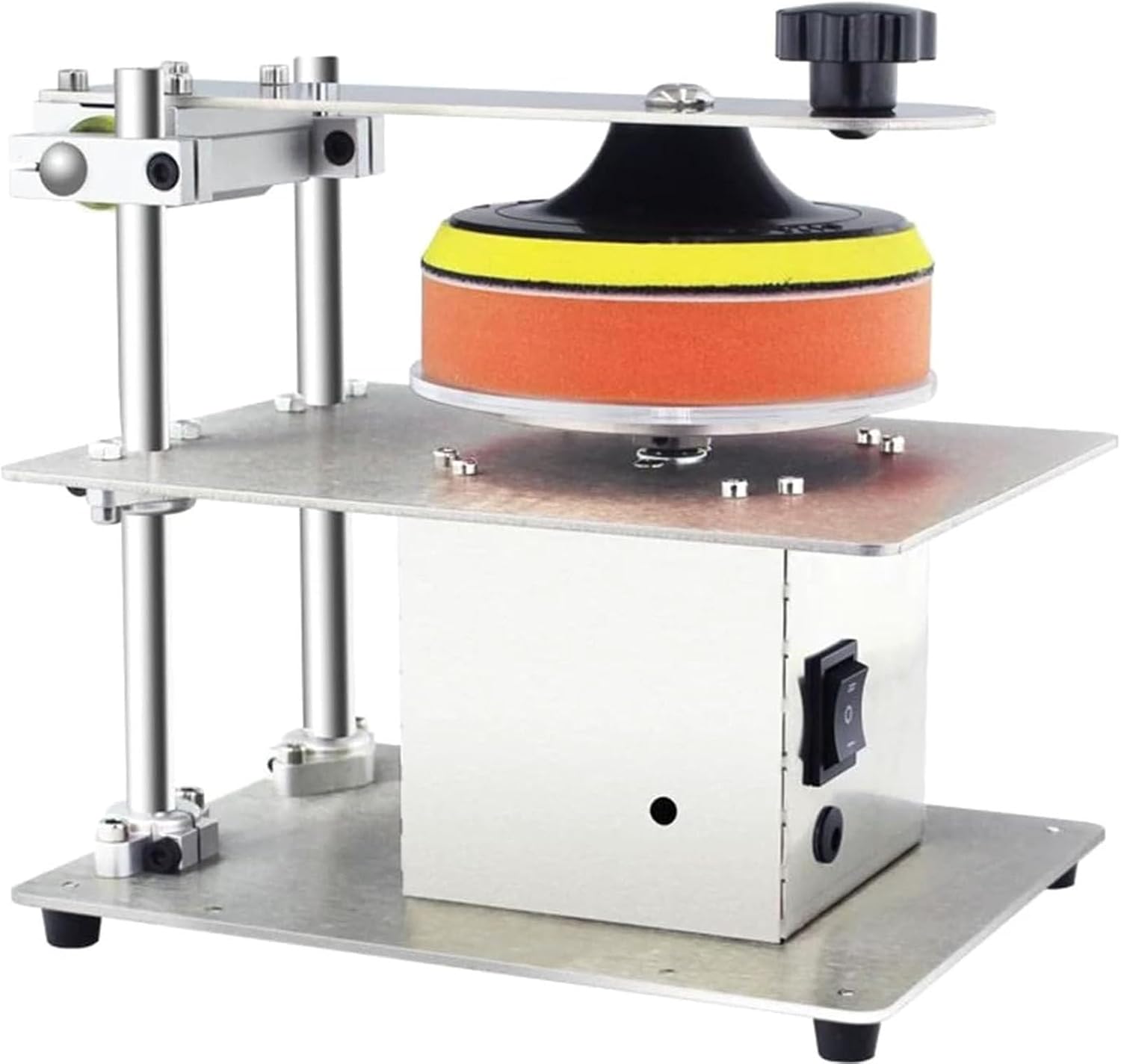 200W Disc Polishing Machine CD DVD Scratch Repair Tool 7-Speed Control 6000r/min Adjustable Speed Stainless Steel Construction for Disc Grinding Scratch Removal & Data Recovery