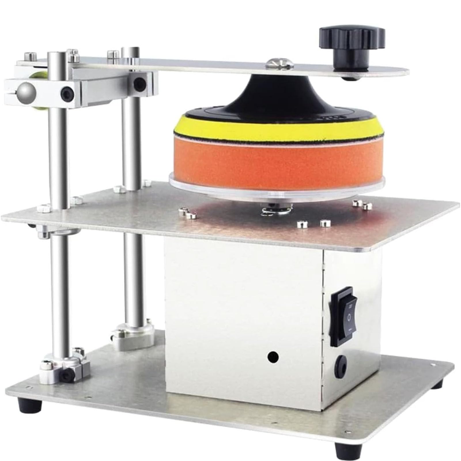 Lucidatrice a disco – Strumento di riparazione graffi da 200 W con controllo a 7 velocità, velocità regolabile 6000 giri/min, in acciaio inox per rettifica e recupero dati