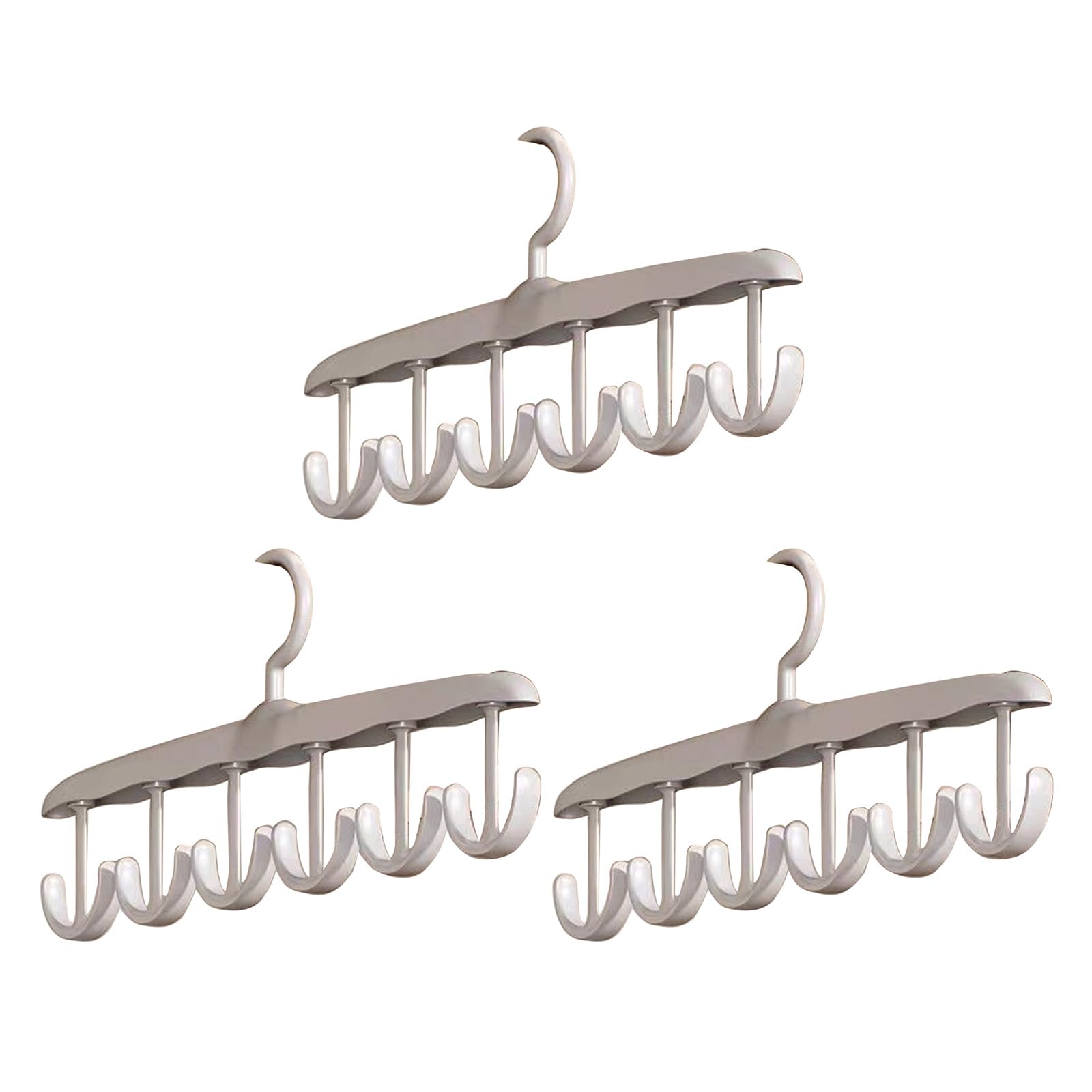 Buxuaaaa Rotatable Multi-Hook Wardrobe Wavy Structure & Portable Design for Efficient Small Space Organization Space Saving Dormitory Storage Hook