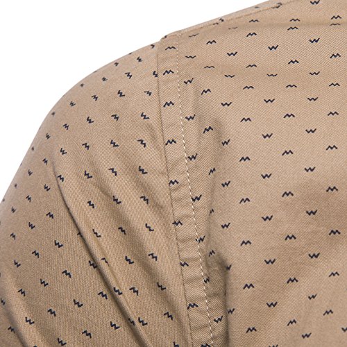 MUSE FATH Men's Printed Dress Shirt-Cotton Casual Short Sleeve Regular Fit Shirt3