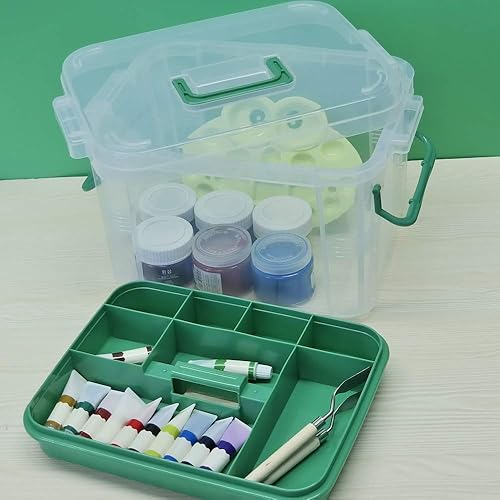 Miniatura 5 de Organizador transparente de primeros auxilios con compartimentos, caja de almacenamiento de suministros médicos familiares de plástico