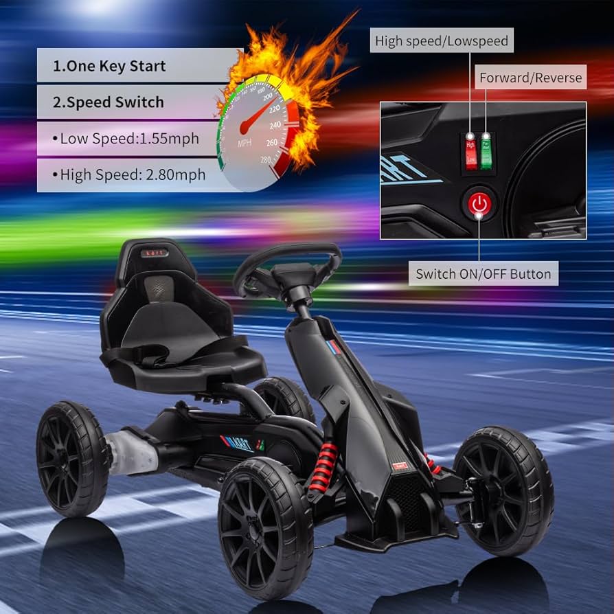 Amazon.com: 12V Electric Drift Kart for Kids, 7Ah Battery