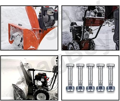 Miniatura 2 de Paquete de 12 pernos y tuercas de cizalla de 14 pulgadas 53200500 compatibles con Ari-ens ST520 ST524 ST624 ST724, 53200500 Kit de pernos y tuercas