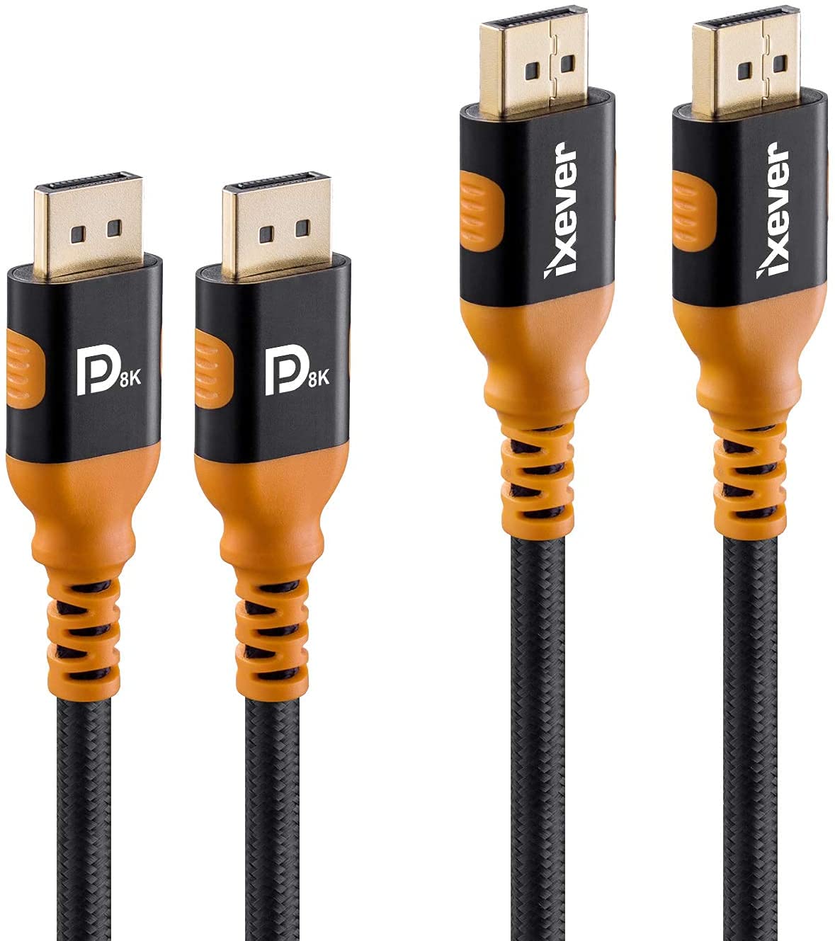 2 шт. кабеля DisplayPort 3 м, кабель DisplayPort — DisplayPort 1.4 с поддержкой 8K@60Hz, 4K@144Hz, высокой скоростью 32,4 Гбит/с,