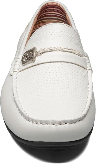 Stacy Adams Men\'s Corvus White Slip On Loafers Driving Shoes Size 11 M Preppy Stacy Adams - (A3272) Moc Toe (White) - Penners main image 2