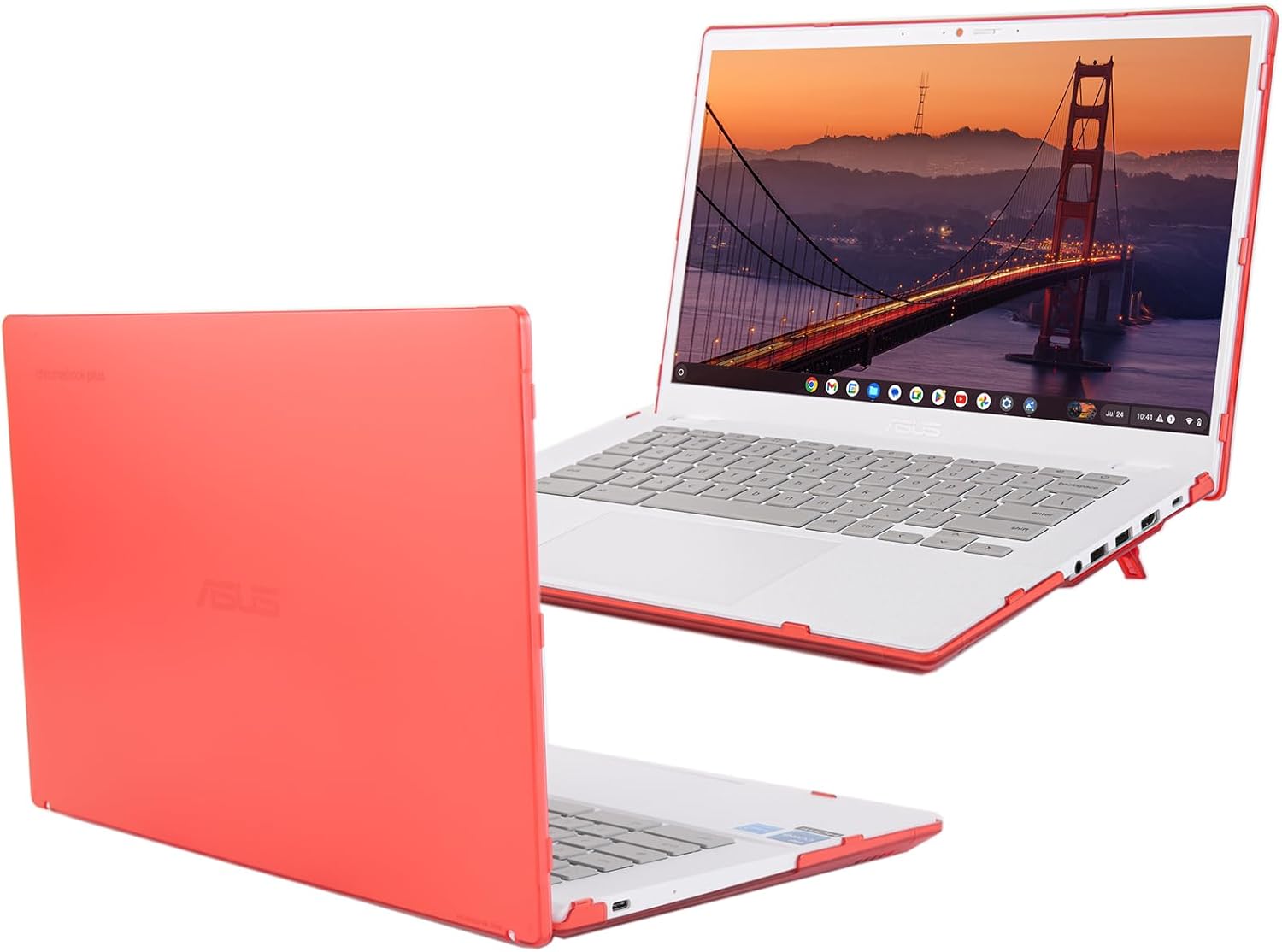 mCover Case ONLY Compatible with 2023~2024 14-inch ASUS Chromebook Plus Enterprise CX34 (CX3402) Series Laptop Computers (NOT Fitting Any Other ASUS Models) - Red