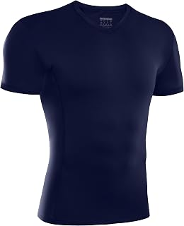 Compression Shirts for Men V Neck Short Sleeve, Quick Dry Athletic Tops Undershirt for Workout Running