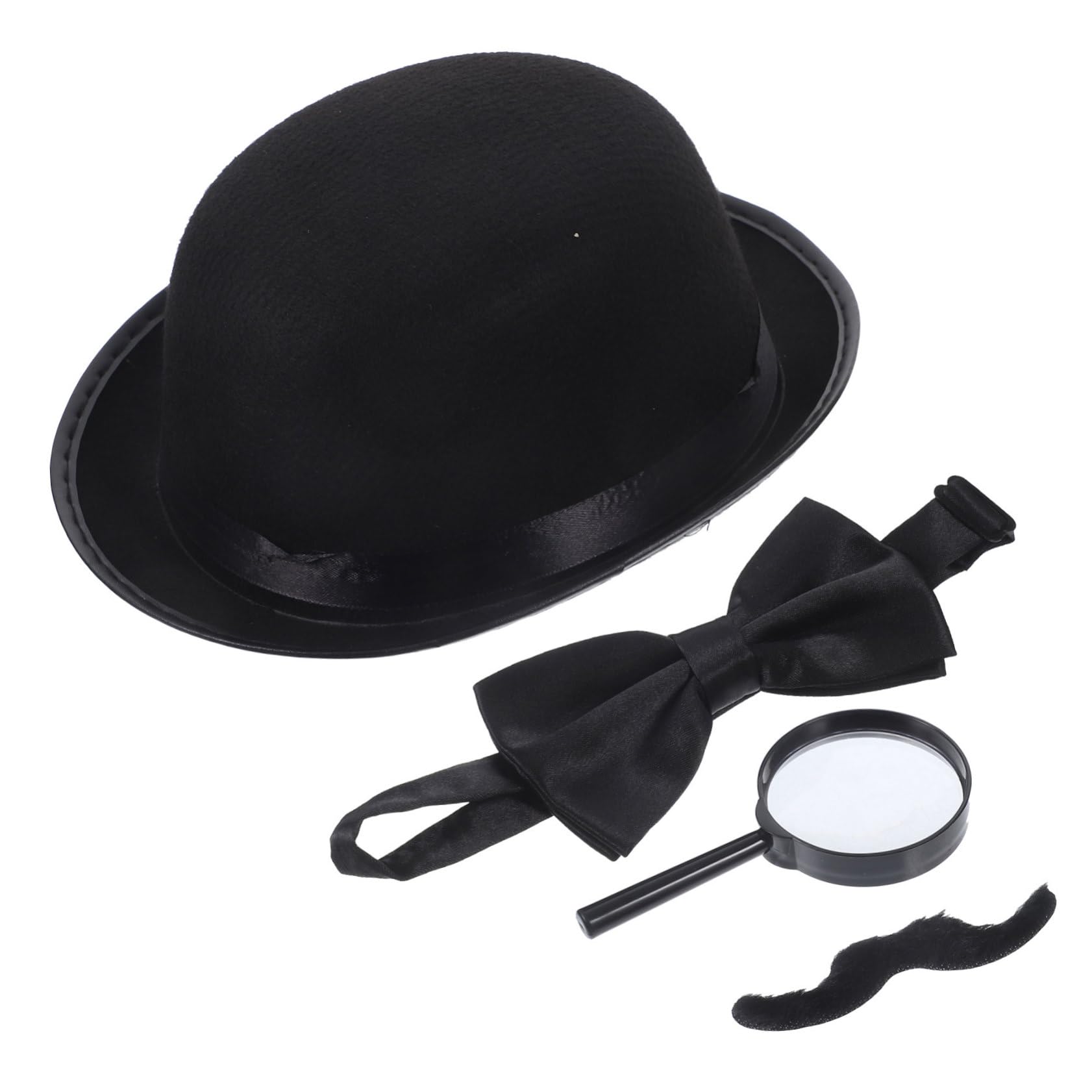 BESTYASH Detective Suit Pretend Play Set Detective Decorations Adult Women Cosplay Black