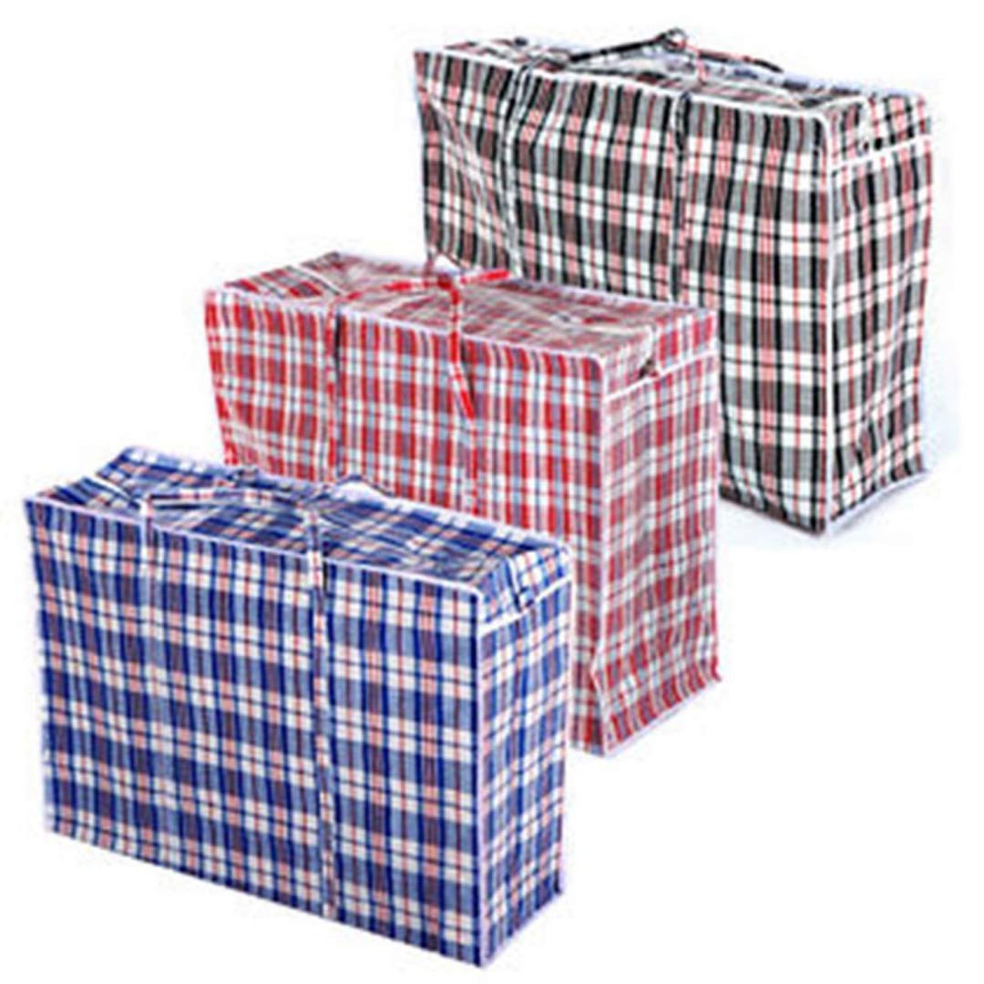 AcerDeals Strong Reusable Large Jumbo Shopping Laundry Storage Luggage Bag Zip (X-Large: L 700mm (28") x H 650mm (25.5") x W 140mm (5.5"))