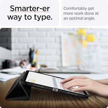 Spigen iPad 11 (2025) / 10.9 (2022) ile Uyumlu Kılıf Rugged Armor Pro Stand özellikli Üst Düzey Koruma Siyah Karbon Kapak - ACS05417 (Spigen TR Garantili)
