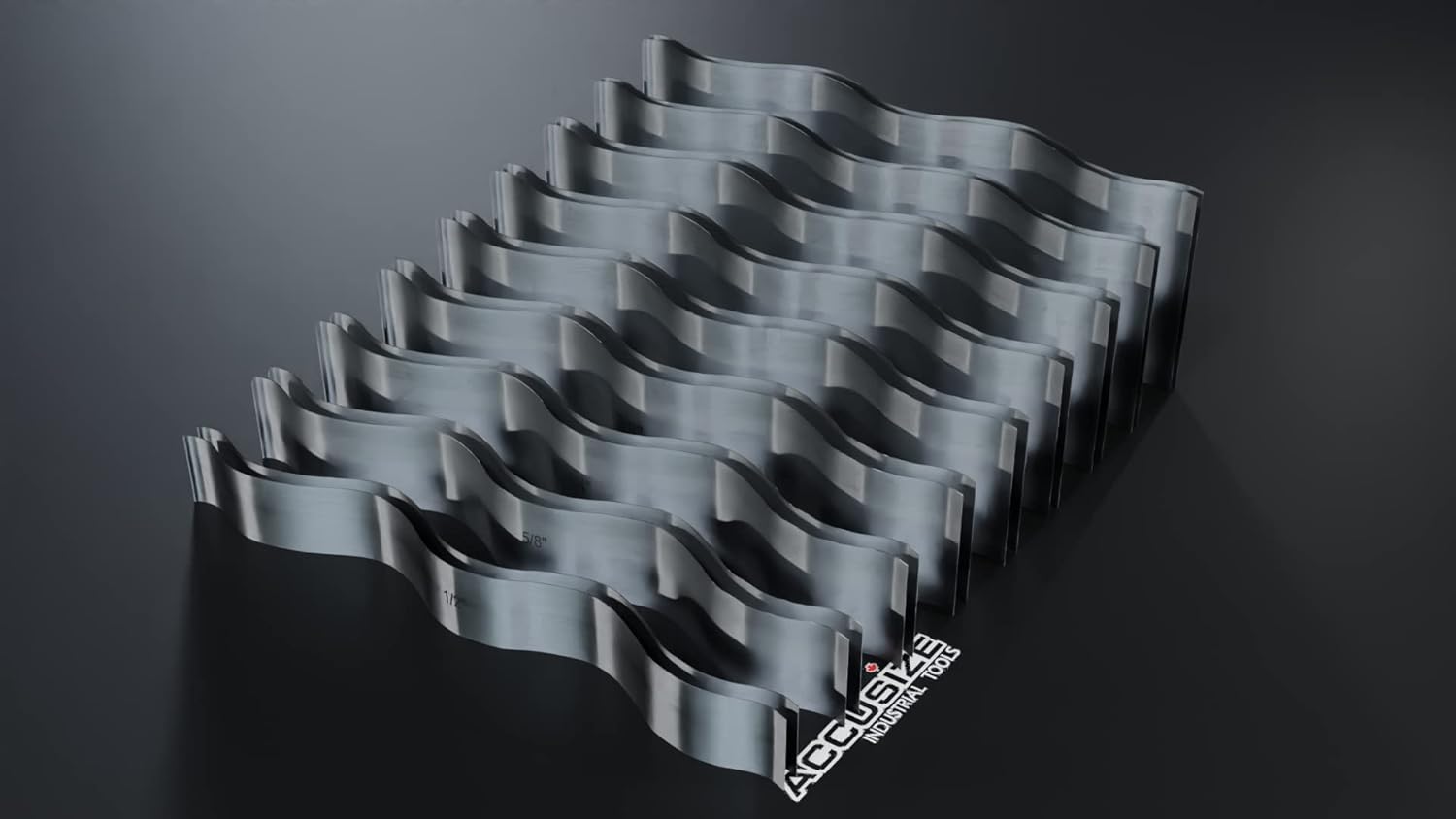 Accusize Industrial Tools 9 Pairs Wavy Parallel Set, 1/2'' to 1-1/2'' by 1/8'' Increment, Eg10-1440