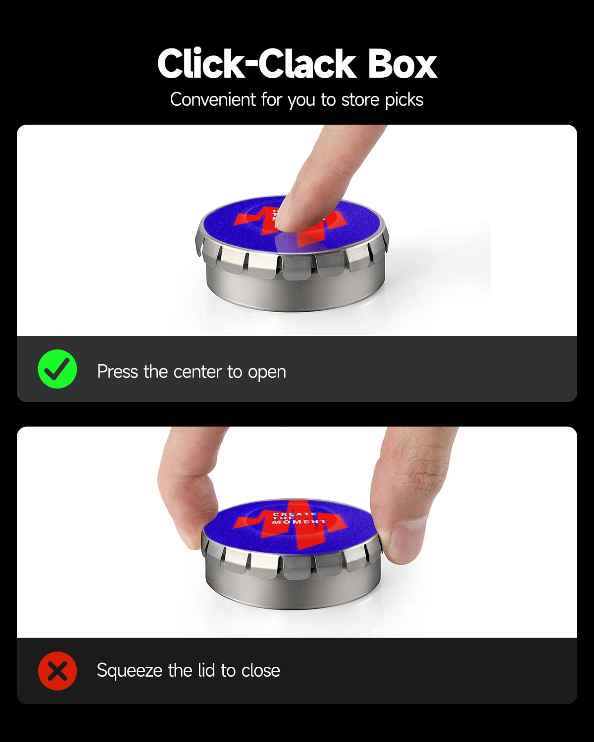 Donner Guitar Picks Celluloid 16 Pack for Acoustic Guitar Electric Guitar Ukulele,Includes Thin,Medium, Heavy & Extra Heavy Picks with Case