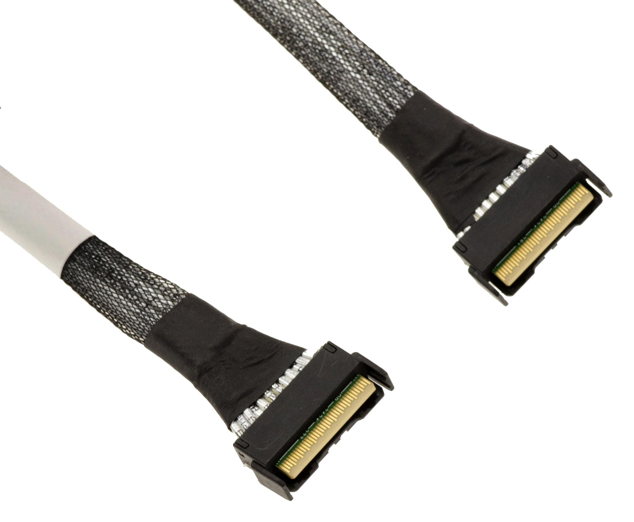 KALEA-INFORMATIQUE Cavo PCIe 5.0 con connettori MCIO 8i 74 pin maschio-maschio lungo 80 cm. MCIO 74 pin x8 PCIe Gen 5