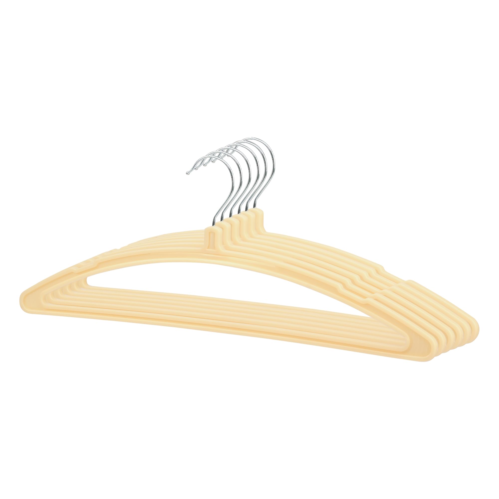KuberIndustries Percha de plástico de 12 Piezas, Color Crema