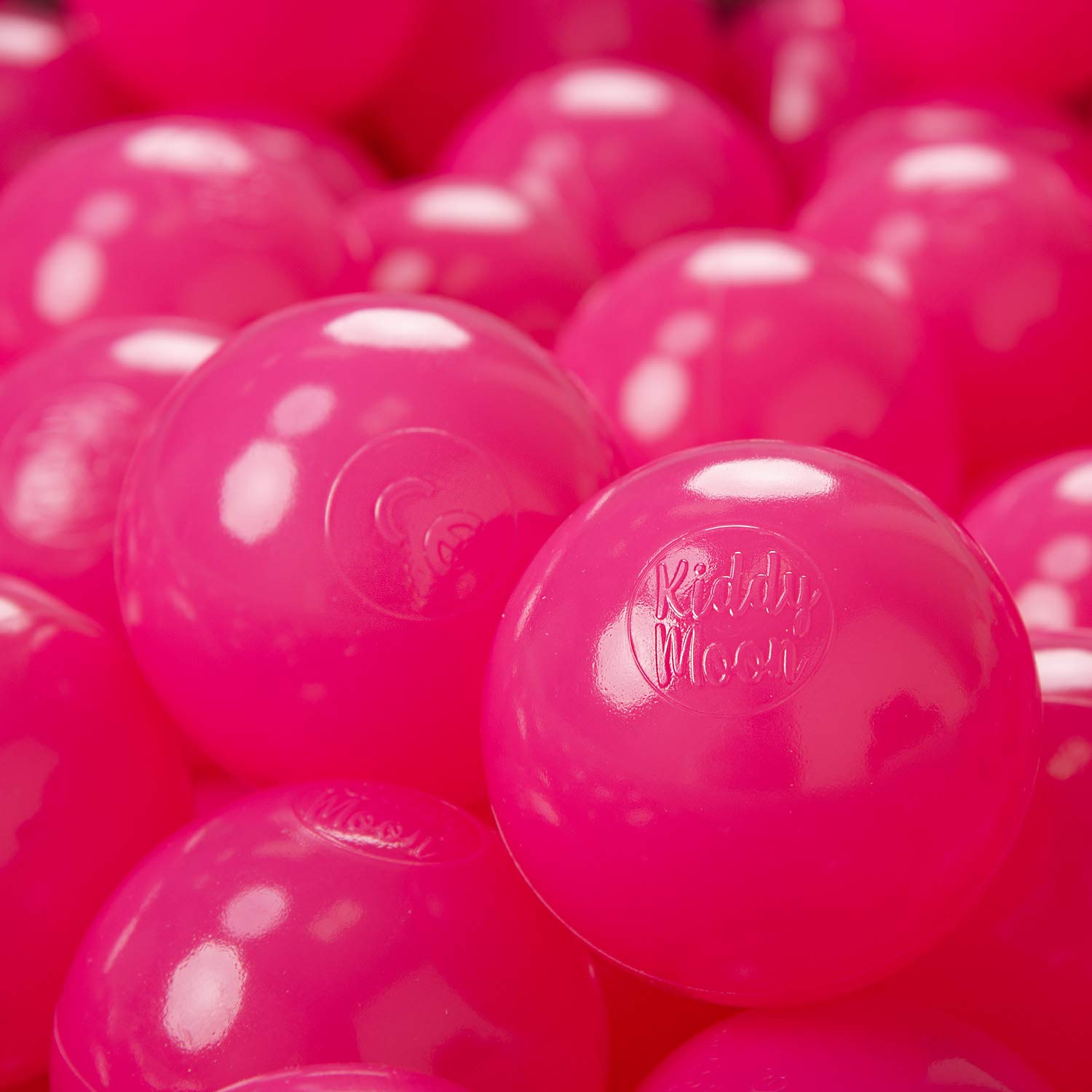 KiddyMoon 100 ∅ 7Cm/2.75In Soft Plastic Play Balls For Children Colourful Certified Made In EU, Dark Pink — image 1