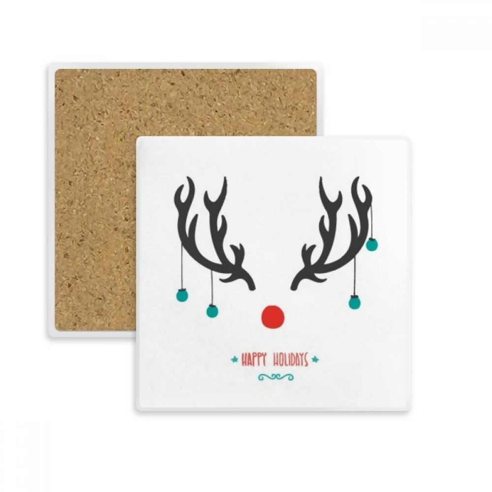 Coaster carré Noël Antler pour table basse et repas de fête convivial