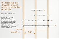 Vista 9 de BAYKA Estantes flotantes blancos para pared, estantes de pared de madera rústica con soportes de metal para baño, dormitorio, cocina o sala de C.