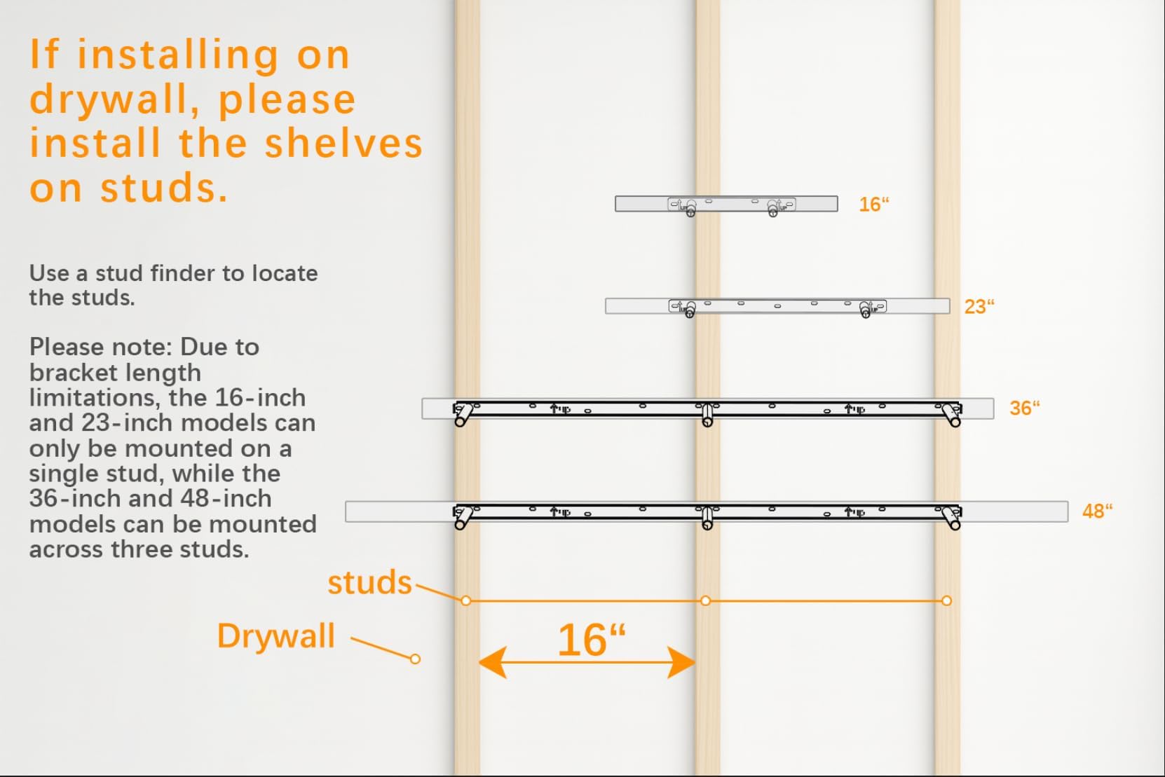 BAYKA Floating Shelves, 22.5" Wall Mounted Wood Shelves for Bathroom, Bedroom, Living Room, Kitchen, Hanging Shelf for Books/Storage/Decor (Grey,Set of 2)