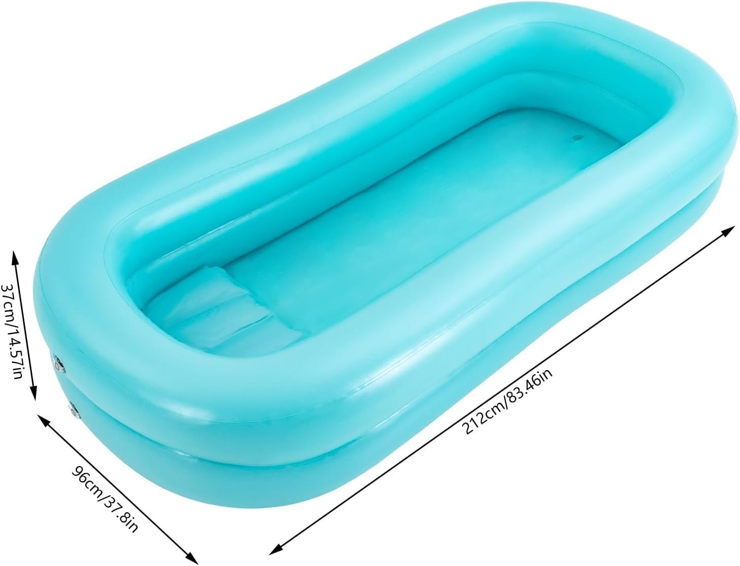 RAYACO Medical Inflatable Shower tub Set, Portable Bed Shower System with Pump, Simple Bed Bath aid for Disabled/Elderly/bedridden