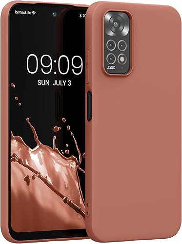 Vista 596 de kwmobile Funda compatible con Xiaomi Redmi Note 11 / Note 11S - Funda protectora de silicona TPU suave y delgada - Azul Báltico Azul (Baltic Blue)