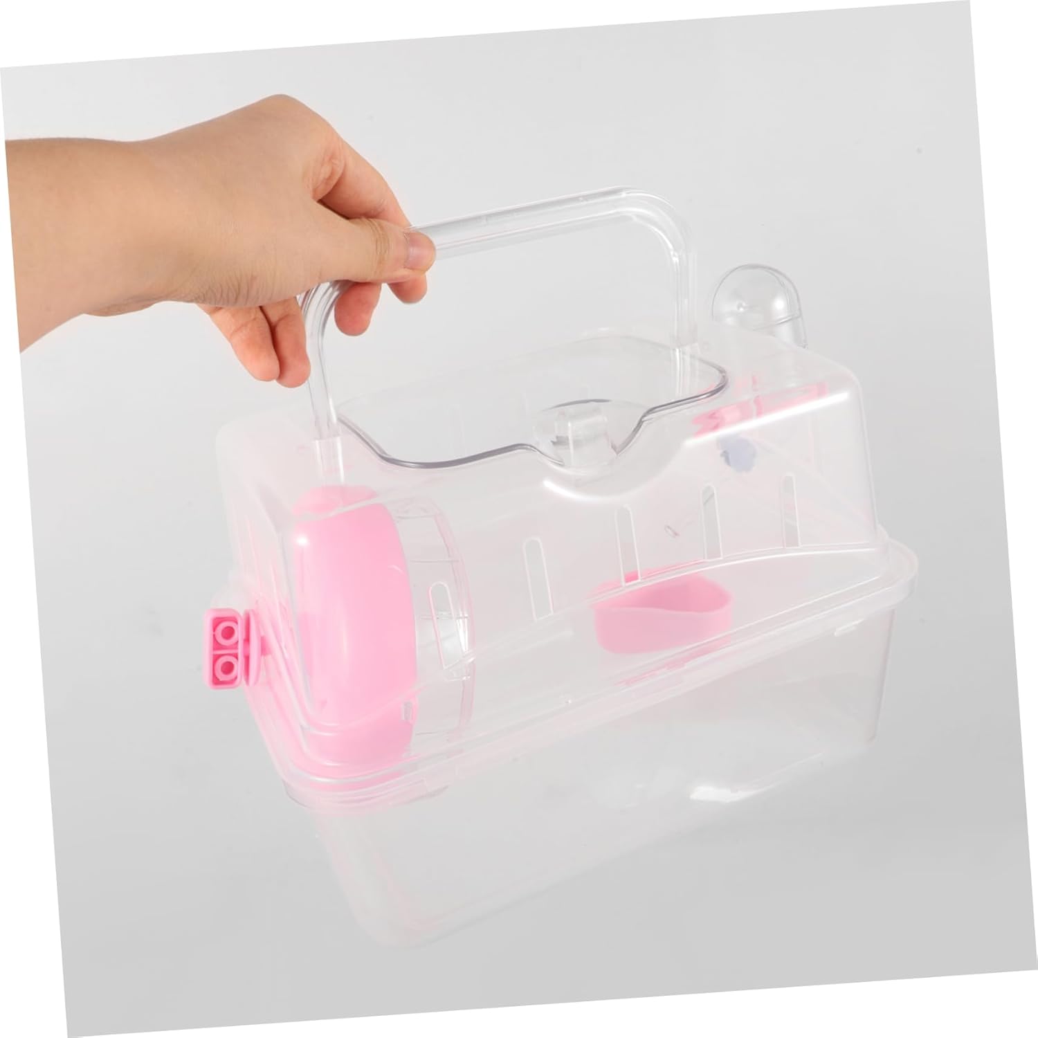 BESPORTBLE 4pcs Portable Hamster Cage Transparent Travel Carrier for Hamsters and Guinea Pigs Multifunctional Outdoor Pet Cage Convenient for Travel and Easy Maintenance Design