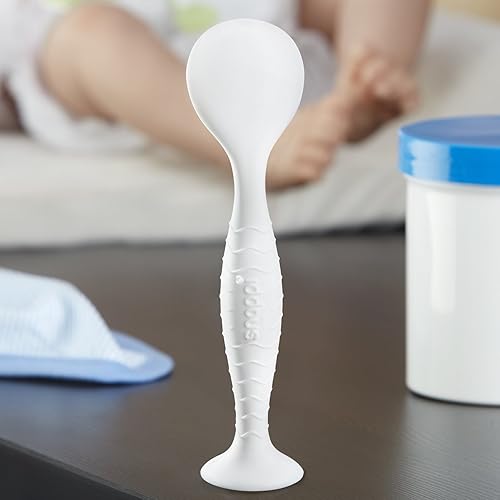 Snappi Baby Ergo Brush - Aplicador de crema para pañales, algodón blanco, tamaño sin tamaño