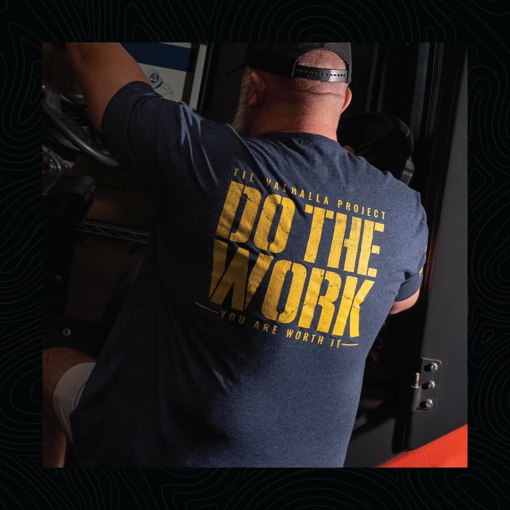 Til Valhalla Project Do the Work Graphic Tee, Veteran Owned & Operated, Proudly Printed in The USA