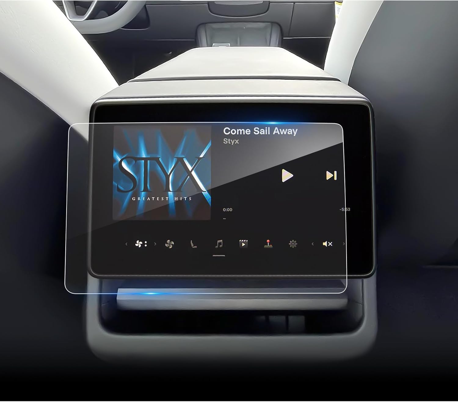 2024 Model 3 Rear Screen Protector for Tesla Model 3 Rear-seat 8-inch Display, 9H Tempered Glass 2024 Model 3 Accessories Protective Film HD Transparent 8″