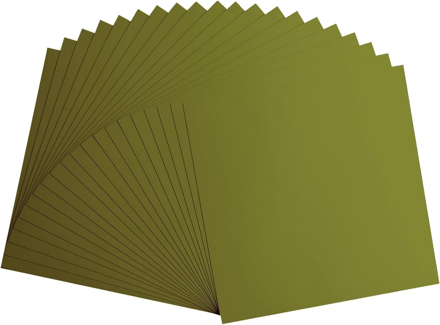 Florence Cardstock Smooth - Coloured Card Making Supplies 12 x 12 inch - Green - 20 Sheets - Coloured Paper for Scrapbooking, Card Making, Die Cutting and Paper Crafts - 216 GSM - Olive