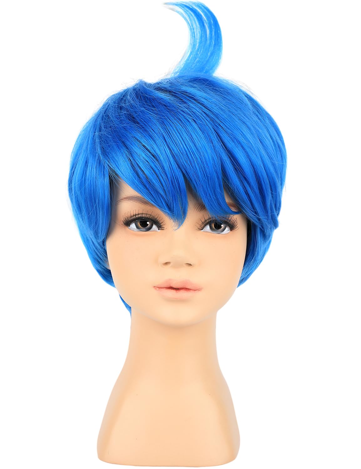 morvally Kids Girls Short Blue Costume Hair Wig for Children Halloween Costume Anime Cosplay (Kids)