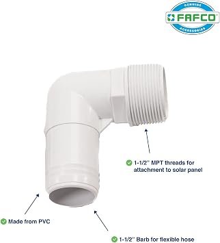FAFCO Starter Kit for Above-Ground Pool Solar Heating Panels - Fits The Solar Bear and Solar Cub Panel Systems (Sold Separately)