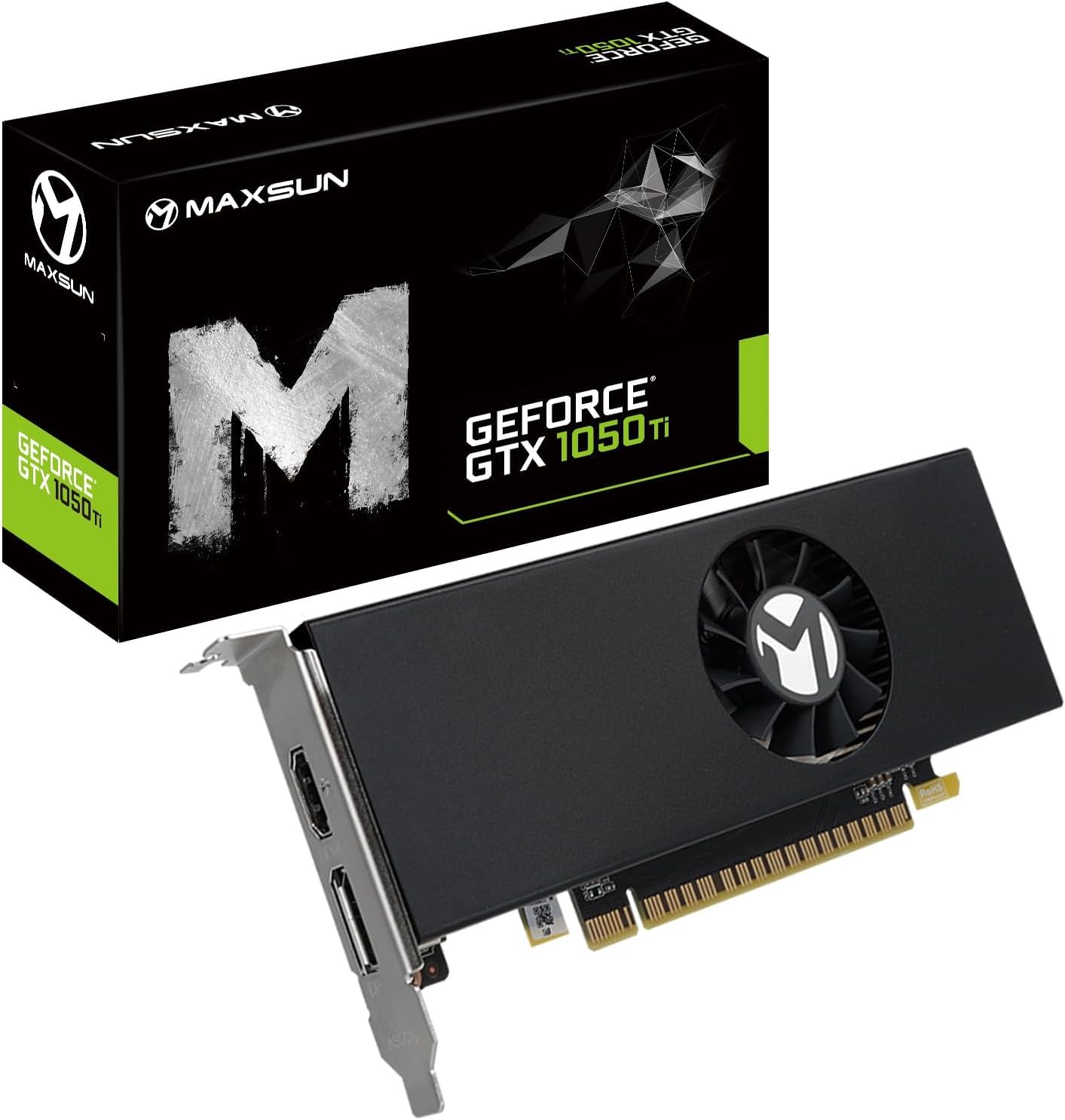 maxsun GEFORCE GTX 1050 Ti 4 GB GDDR5 128-bitowa karta graficzna do gier wideo do gier komputerowych mini mała forma SSF Slim Low Profile Design GPU, DisplayPort, HDMI