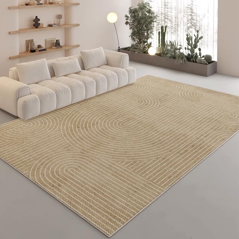 Tapis moderne jaune géométrique 70x140 pour couloir cuisine et chambre