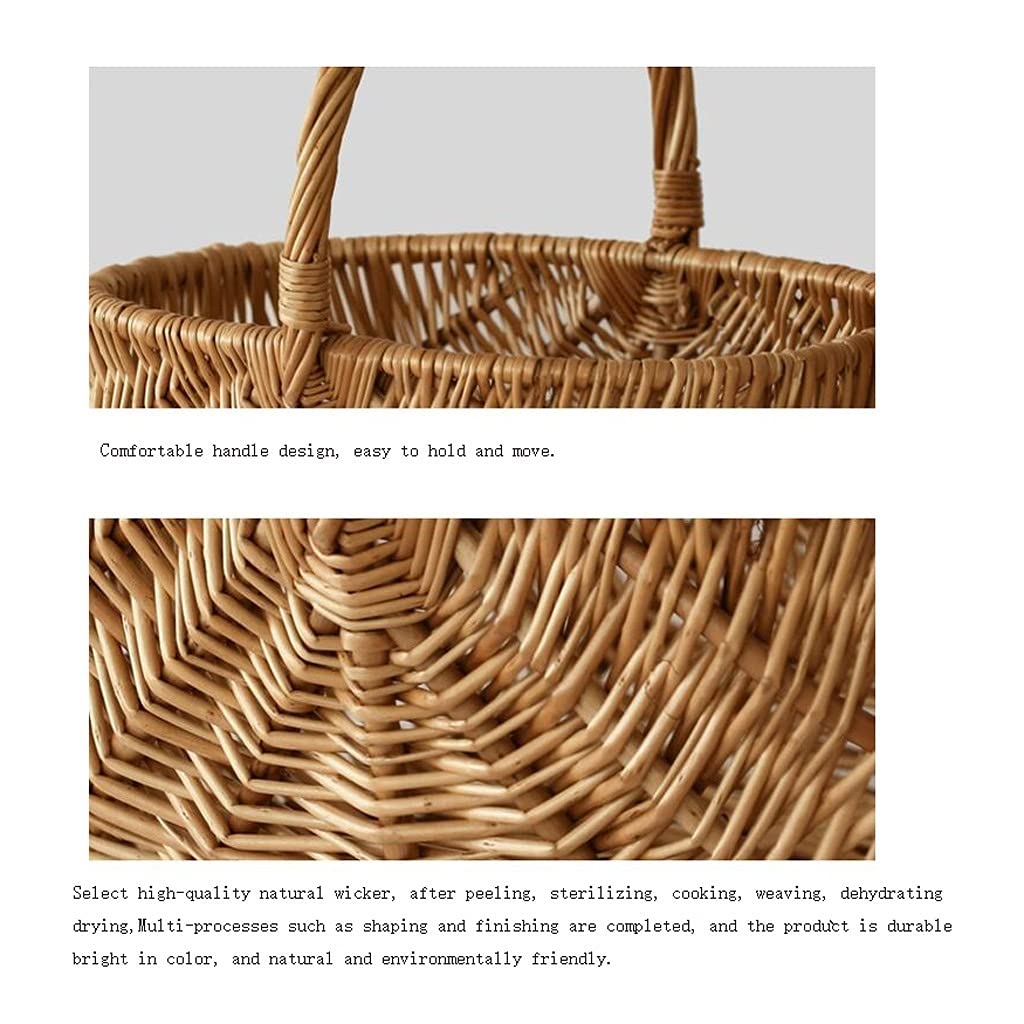 Koszyk piknikowy Tkany piknikowy kosz ręcznie nosić piknik hamper wiklinowy piknik dostawy bambusowy kosz odkryty handmade wiklinowy owoc kemping, plener, boże narodzenie, impreza