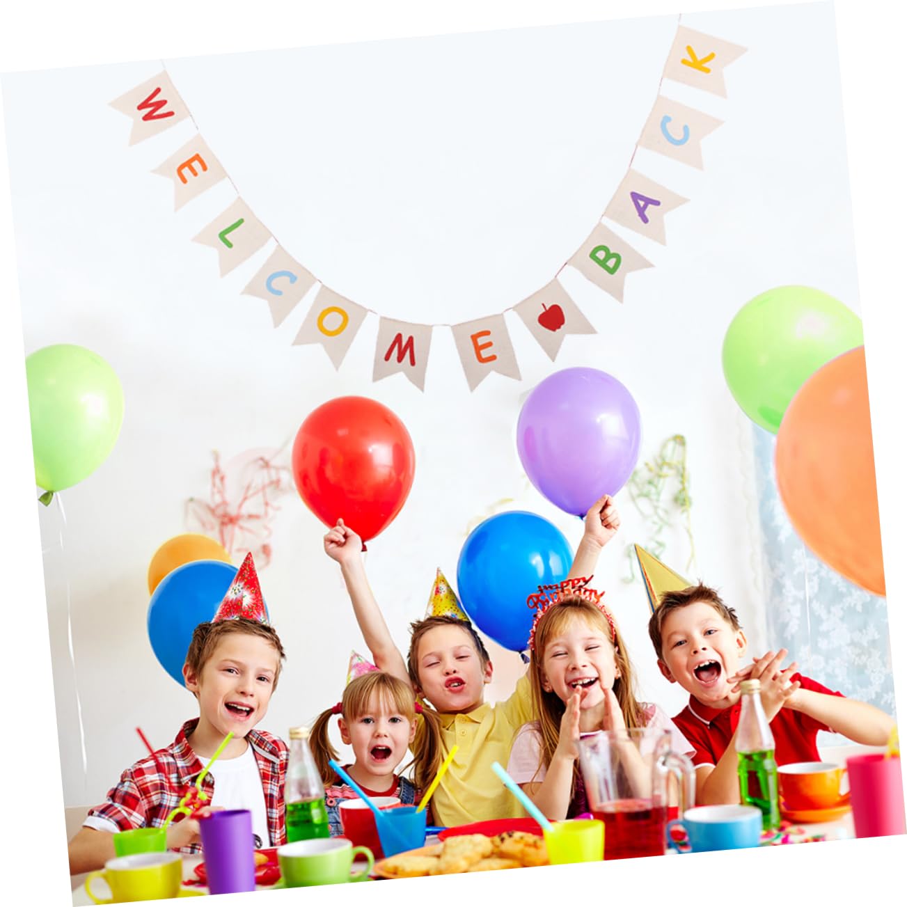 MAGICLULU 3 Pz banner di lettere di bentornato funlicht reminescence festina adorn striscione con lettere stamina di benvenuto in ufficio arredamento Bandiera di Halloween stendardo di iuta