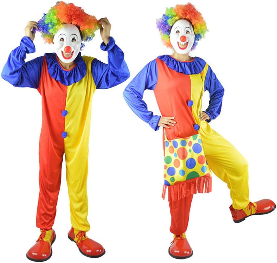 1 Set Adult Clown Costume Clown Jumpsuit Mens Costume Prom Props Roleplay Men Prom Suits Adult for Dreses s Polyester Clothing - Image 8