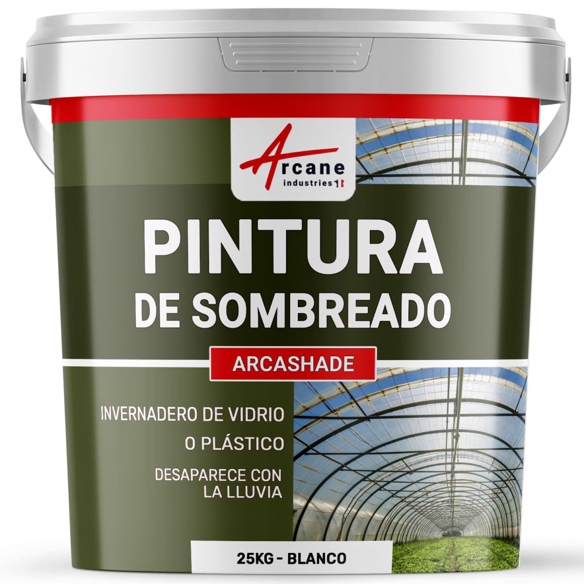 Pintura de sombreado para invernaderos agrícolas o industriales - ARCASHADE - 25 kg Blanco - ARCANE INDUSTRIES